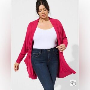 NWT Torrid Super Soft Cardigan Dolman Sleeve Open Front Size Large or Size 12